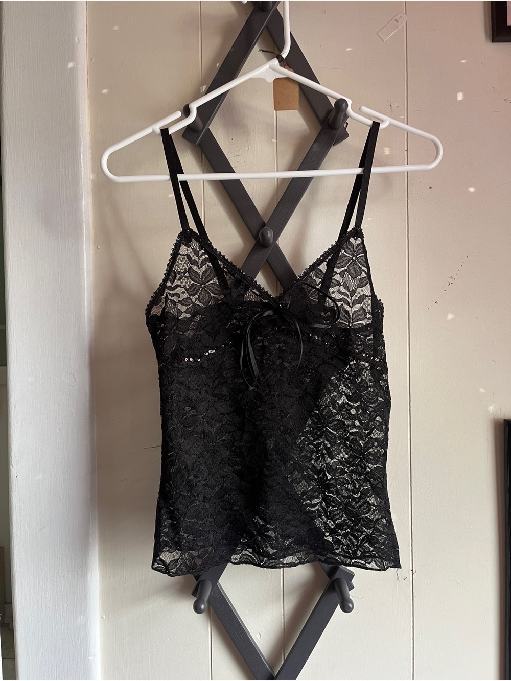Black Lace Cami Tank Top